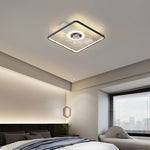 Aurelia Minimalist Ceiling Fan with Integrated LED Light in Black or Gold
