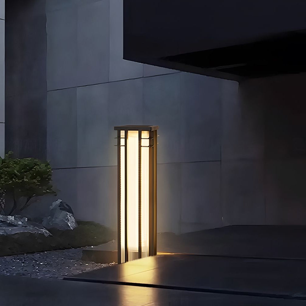 Modern Stainless Steel Bollard Path Light with Solar Option