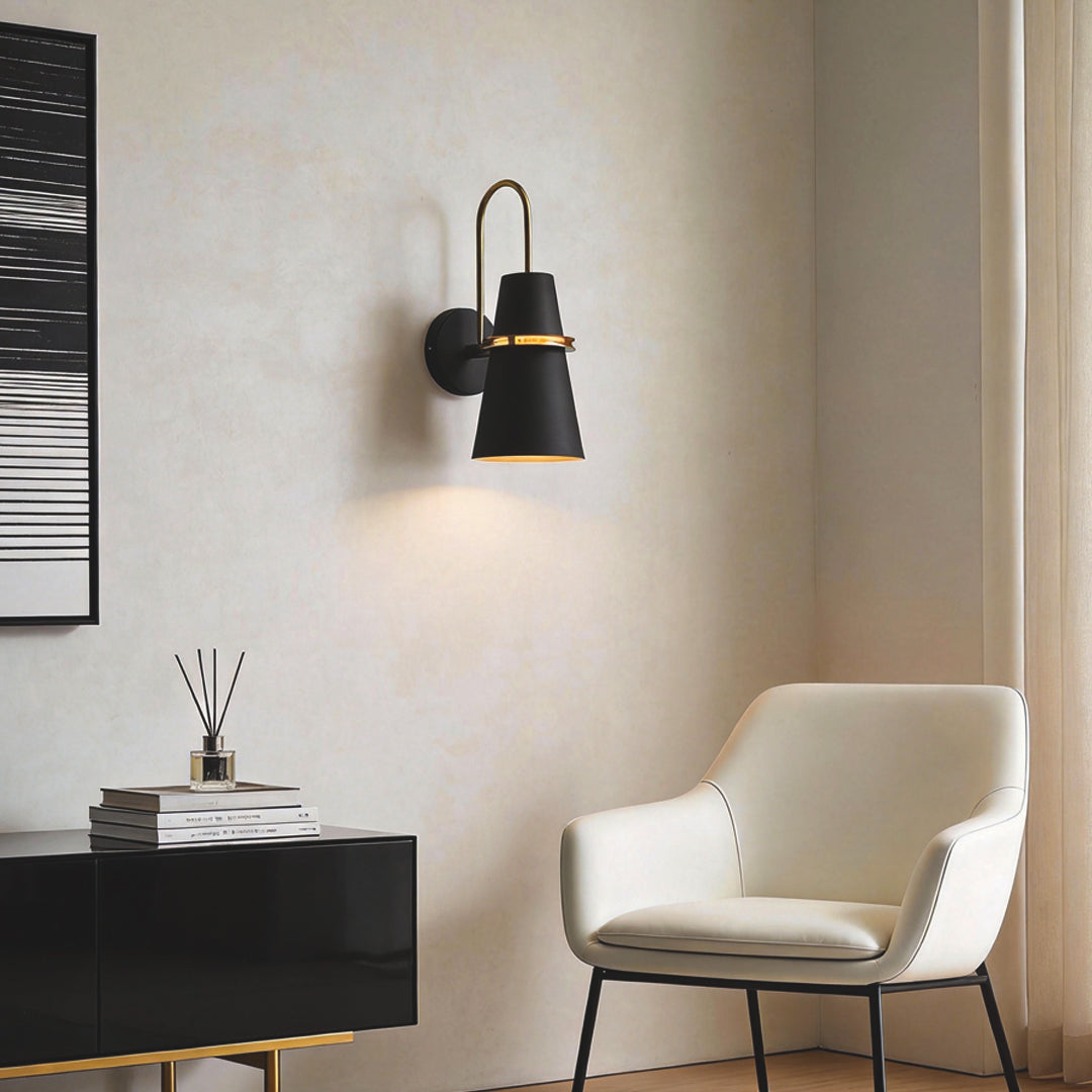 Cone Wall Sconce in White – Modern Iron Architectural Lighting