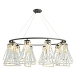Aurelia Crystal Chandelier in Brass, Chrome, or Black