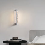 Lumière Crystal LED Wall Sconce — Modern Chrome Metal Art Light