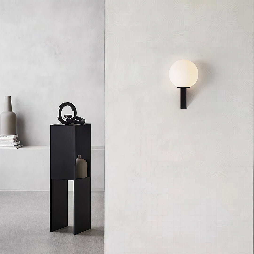 Nordic Glass Globe Wall Sconce with Adjustable Light Modes