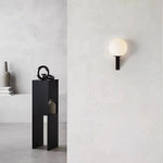 Nordic Glass Globe Wall Sconce with Adjustable Light Modes