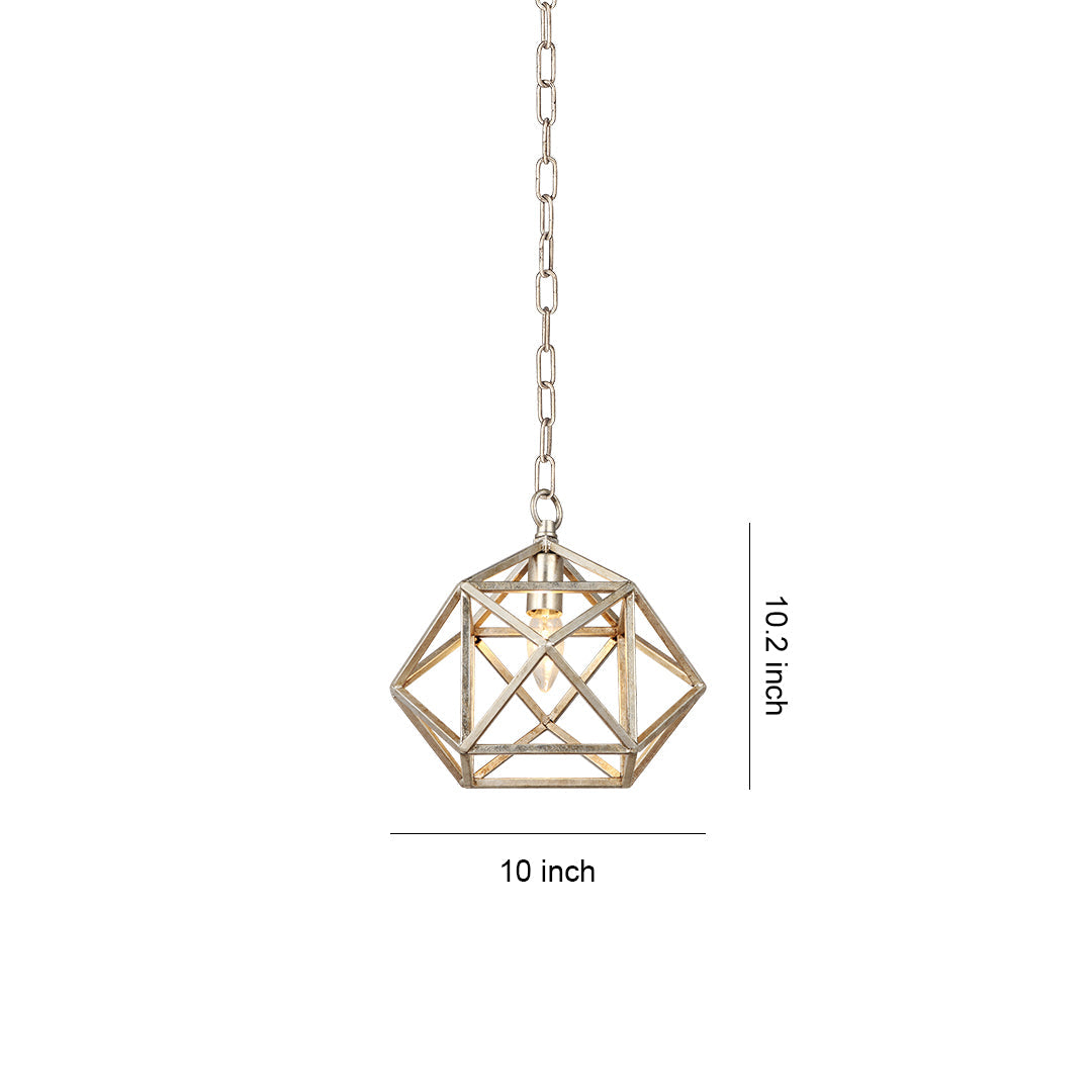 Aurelia Gold Geometric Pendant Light with Adjustable Chain