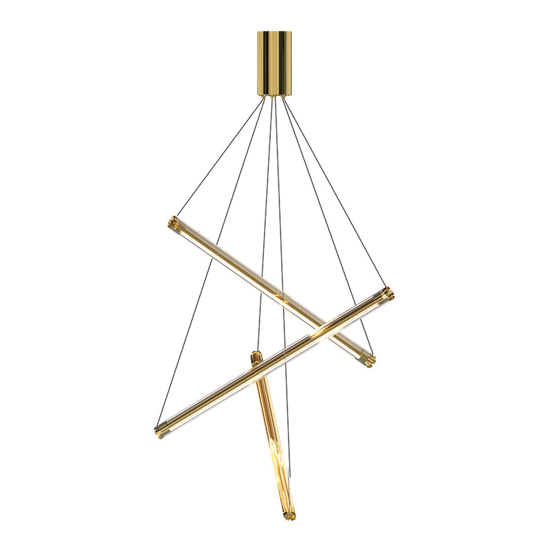 Nordic Minimalist LED Linear Chandelier for Modern Interiors