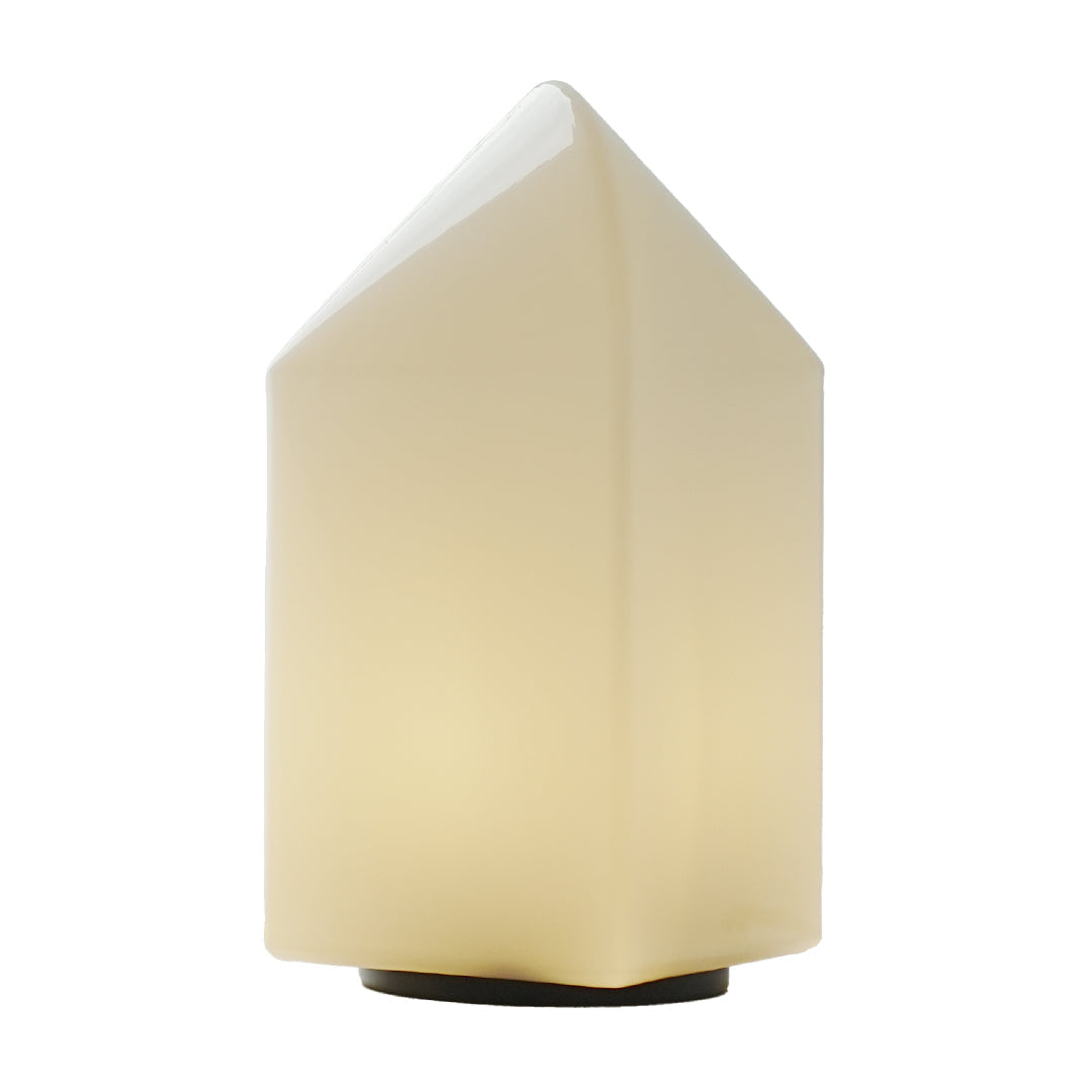 Lumina White Glass Table Lamp — Warm Ambient LED Night Light