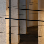 Nordic Minimalist Linear Pendant Light with Adjustable Height