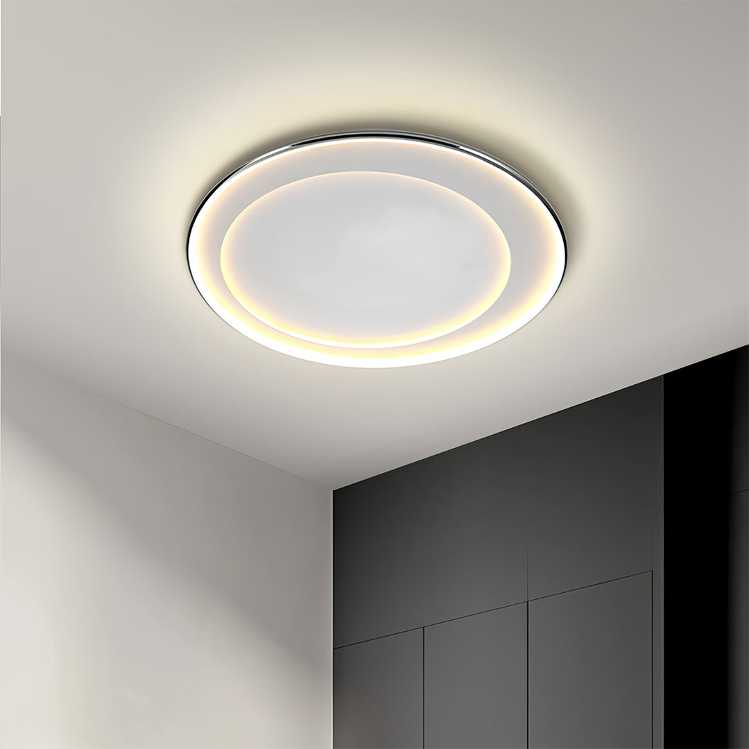Lumina Round LED Flush Mount Ceiling Light in Matte White
