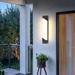 Modern Minimalist Outdoor Linear Wall Light in Sand-Black Stainless Steel