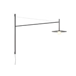 Tempo LED Swing Arm Wall Sconce in Black Metal and Glass