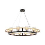 Aurelia Copper Modern Chandelier with Clear Glass Shades