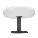 Modern Outdoor Solar Pillar Light with Wavy Shade, IP55 Waterproof