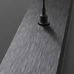 Linear Double Pendant Light in Brushed Black Aluminum