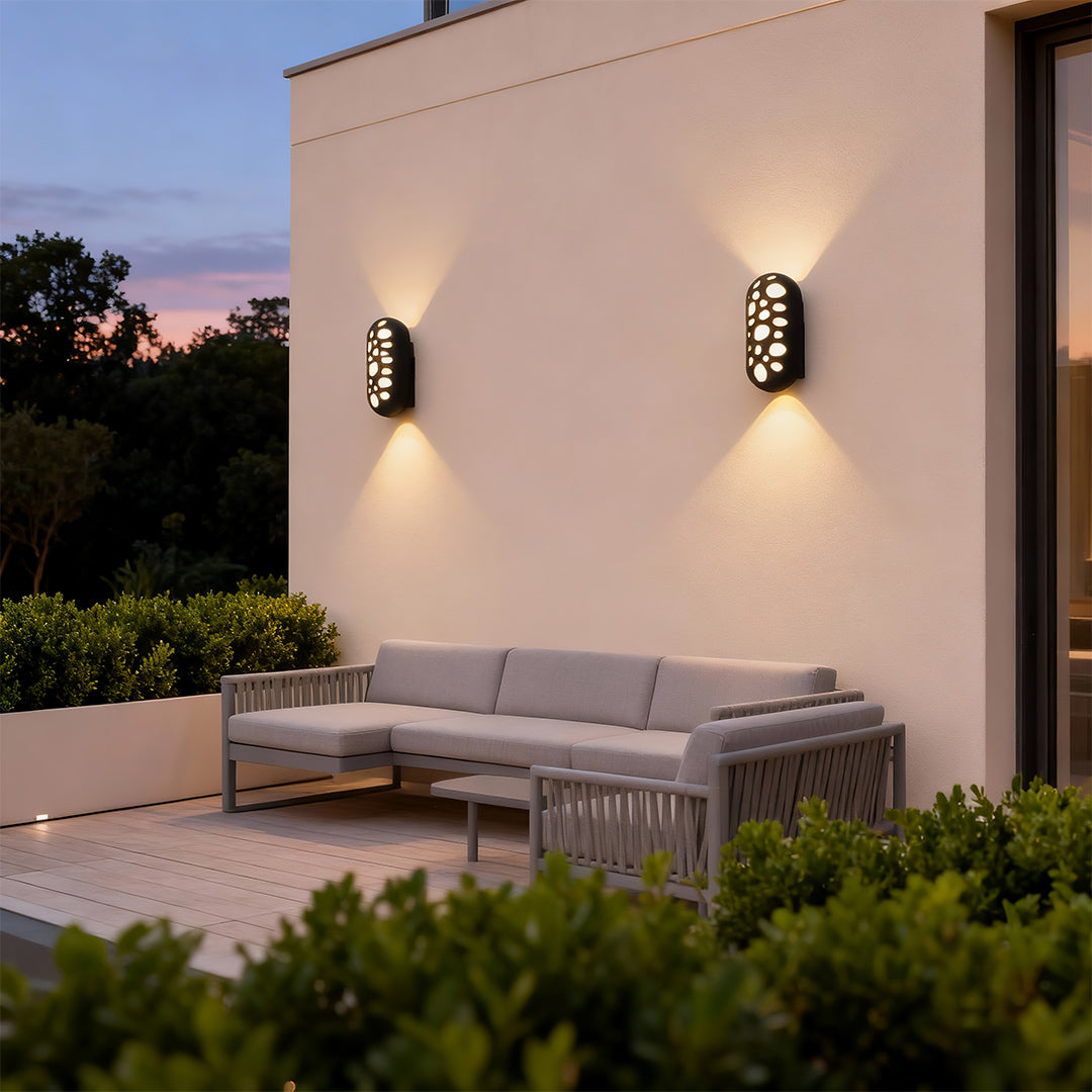 Nordic Minimalist Outdoor Up Down Wall Sconce with Dual LED Lighting