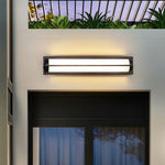 Modern Minimalist Outdoor Wall Sconce in Black Stainless Steel