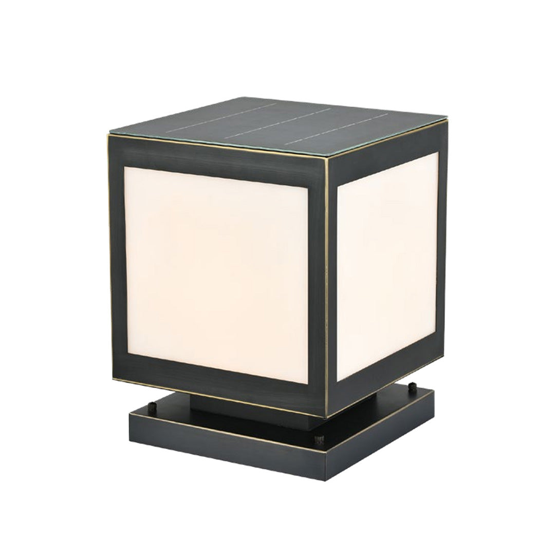 Pillar Solar Light Outdoor Waterproof Square Copper Light
