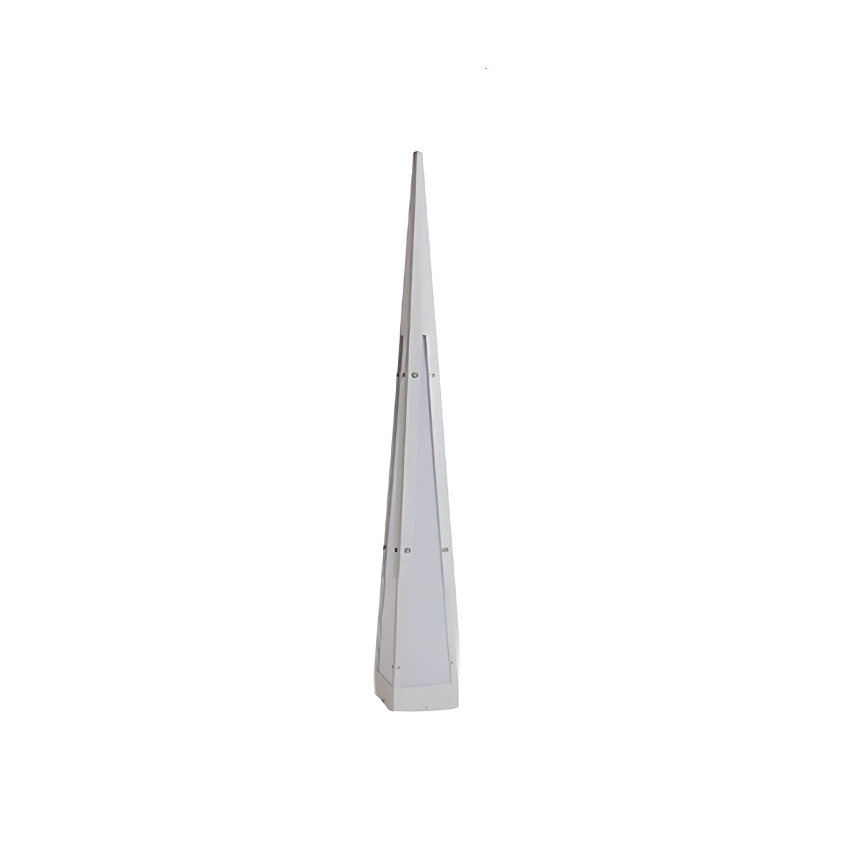 Geometric Pyramid LED Floor Lamp in Stainless Steel for Outdoor and Modern Interiors