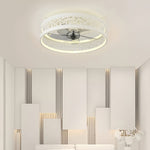 Aurelia Round LED Ceiling Fan with Light – Modern Nordic Flush Mount