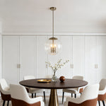 Silver Glass Orb Pendant Light – Modern Adjustable Ceiling Lamp