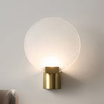 Lumière Round Glass Wall Sconce in Bronze for Modern Interiors