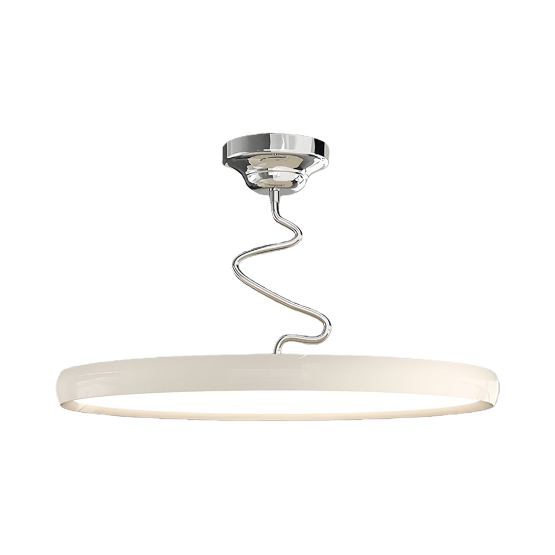 Twisted Full-Spectrum LED Semi Flush Mount Ceiling Light in Modern Finishes