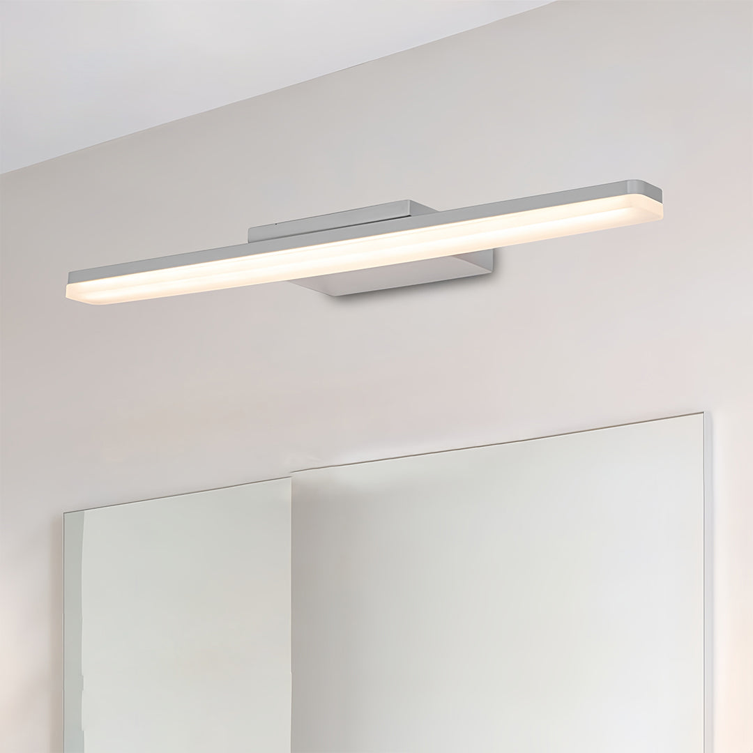Lumina White LED Vanity Light — Minimalist Acrylic Wall Sconce for Modern Bathrooms