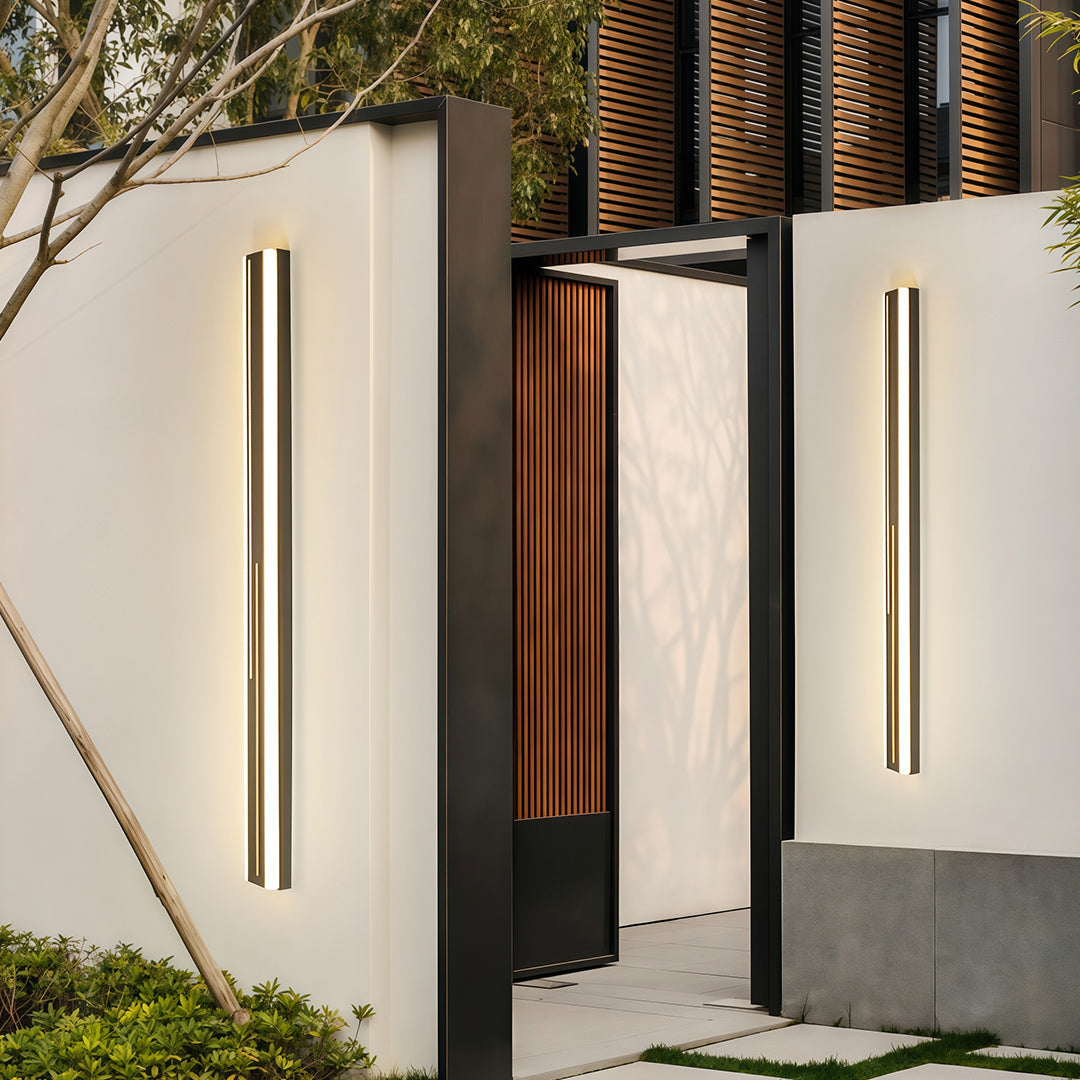 Linear Outdoor Wall Sconce with Dimmable LED Light