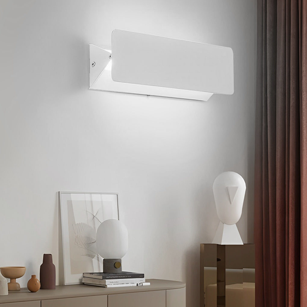 Modern White Aluminum LED Wall Sconce with 270° Adjustable Head