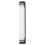 Modern Outdoor Linear Wall Light in Sand Brown Stainless Steel with Marble Shade