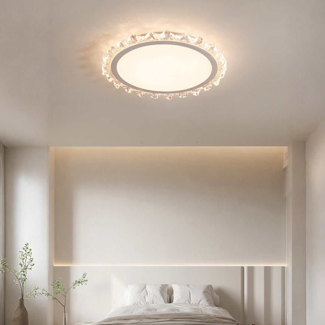 Lumière Rond LED Flush Mount Ceiling Light in White