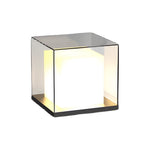 Luma Pillar Light — Waterproof Square Outdoor LED Gate Post Light in Matte Gray