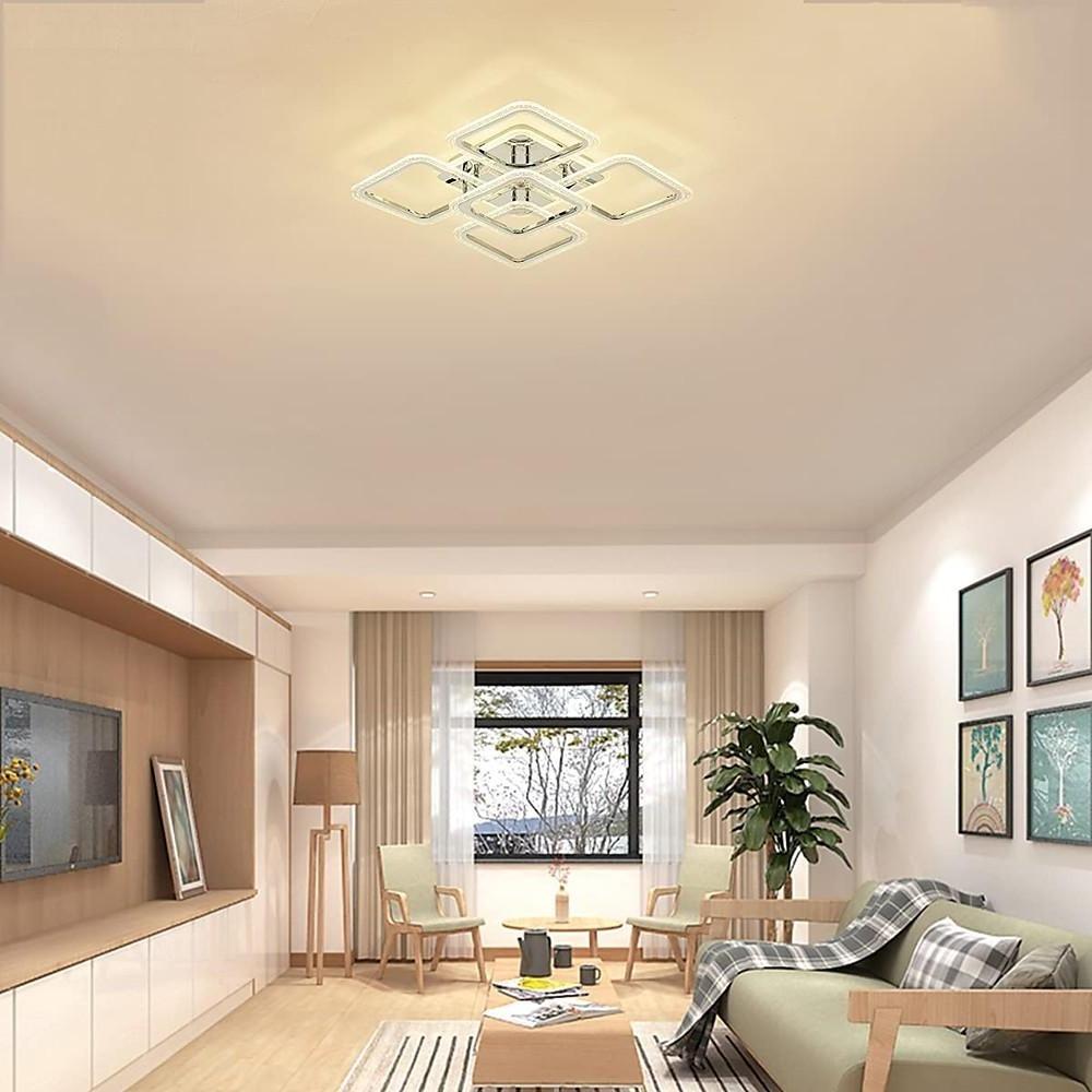 Lumina Square LED Flush Mount Ceiling Light – Modern Minimalist Ambient Illumination