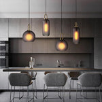 Aurelia Globe Pendant Light in Electroplated Metal and Glass