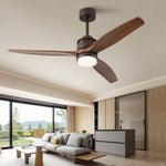 Aria 3-Blade Wood Ceiling Fan with Integrated LED Light