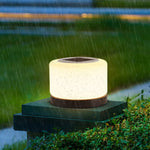 Cylindrical LED Post Light for Pillar Tops, 360° Dimmable Outdoor Lamp