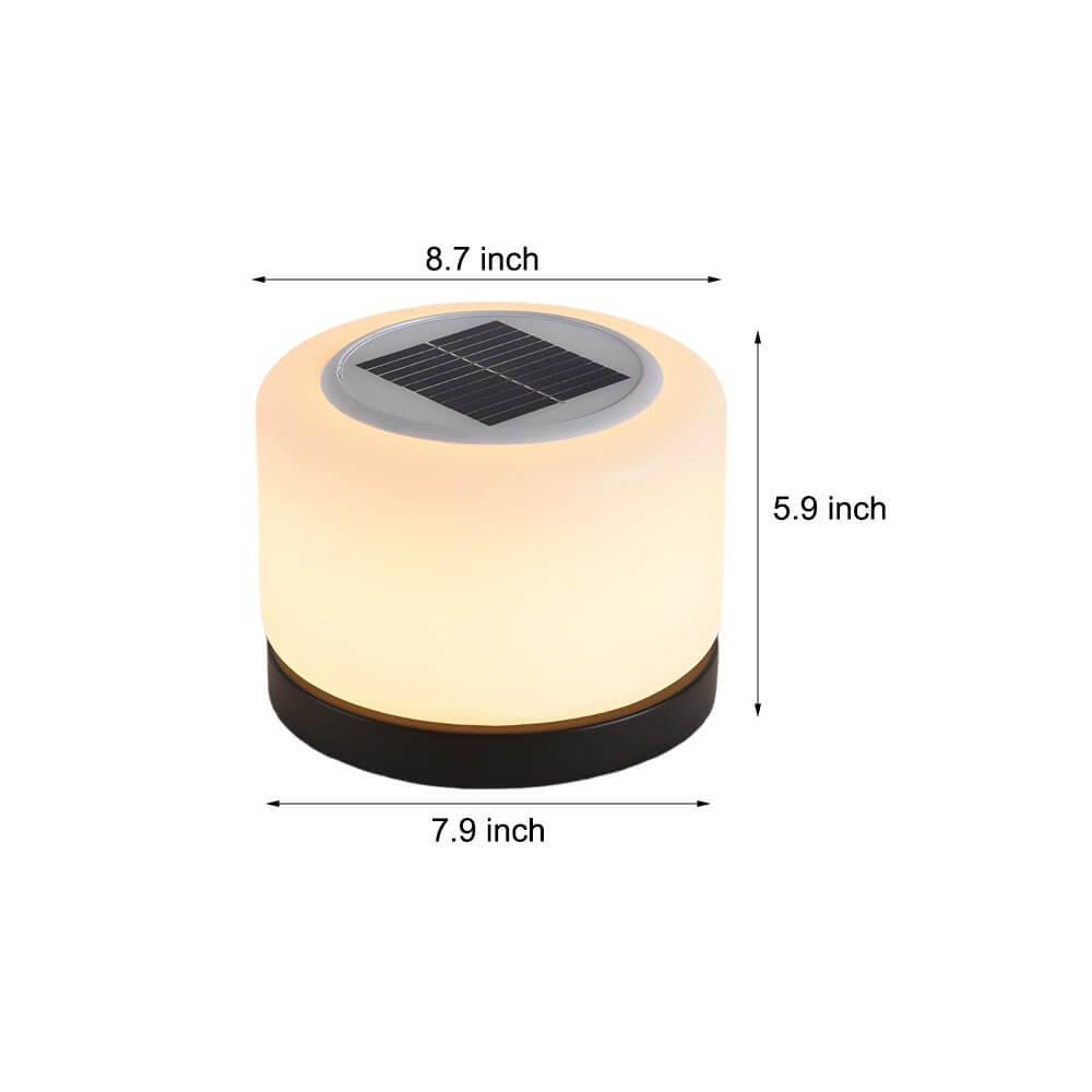 Cylindrical LED Post Light for Pillar Tops, 360° Dimmable Outdoor Lamp