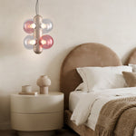 Lumière Moderne Glass Bubble Chandelier in Gold for Dining and Living Spaces