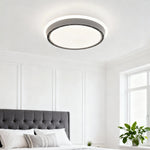 French Retro Ceiling Light with Hidden Fan, Dimmable LED Flush Mount