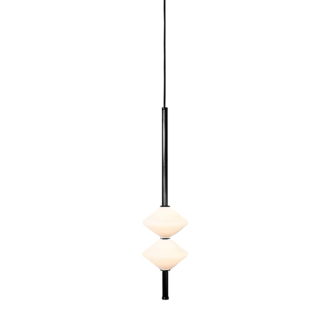 Modern LED Pendant Light for Bedside and Dining Room, Minimalist Glass and Aluminum Hanging Lamp