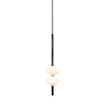 Modern LED Pendant Light for Bedside and Dining Room, Minimalist Glass and Aluminum Hanging Lamp