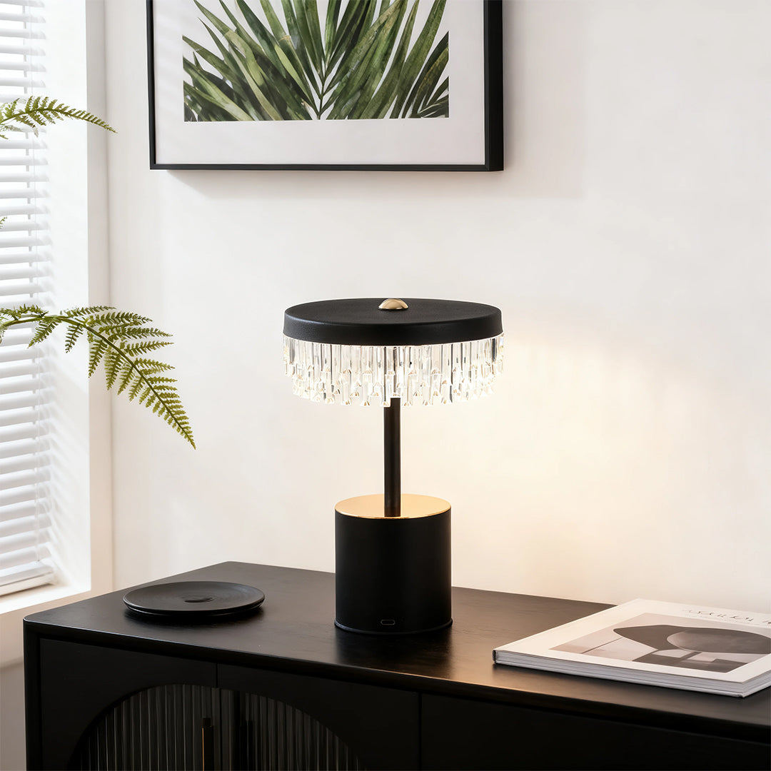 Fringe Table Lamp – Minimalist Rechargeable LED Desk Light