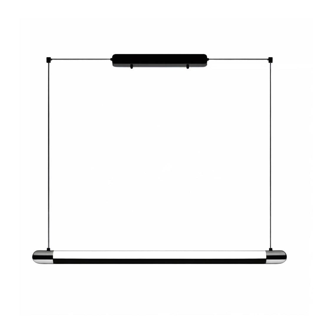 Matte Black Linear LED Pendant Light for Kitchen Island and Dining Table