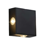 Quadra Outdoor LED Wall Sconce in Matte Black, 360° Architectural Lighting