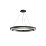 Black Round Chandelier Minimalist Italian Glass Pendant Light