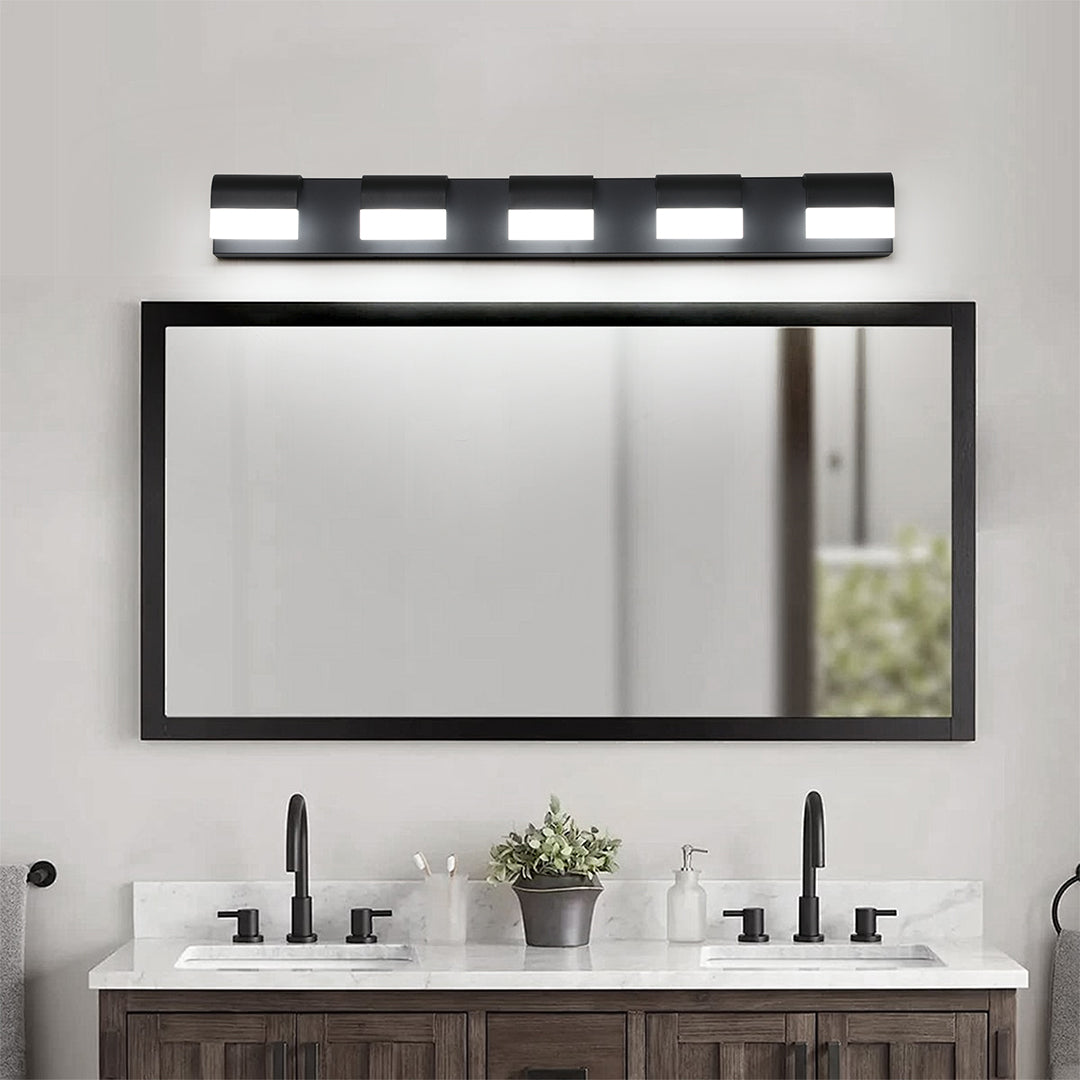 Modern Black Vanity Light for Bathroom Makeup Mirror – LED Wall Sconce