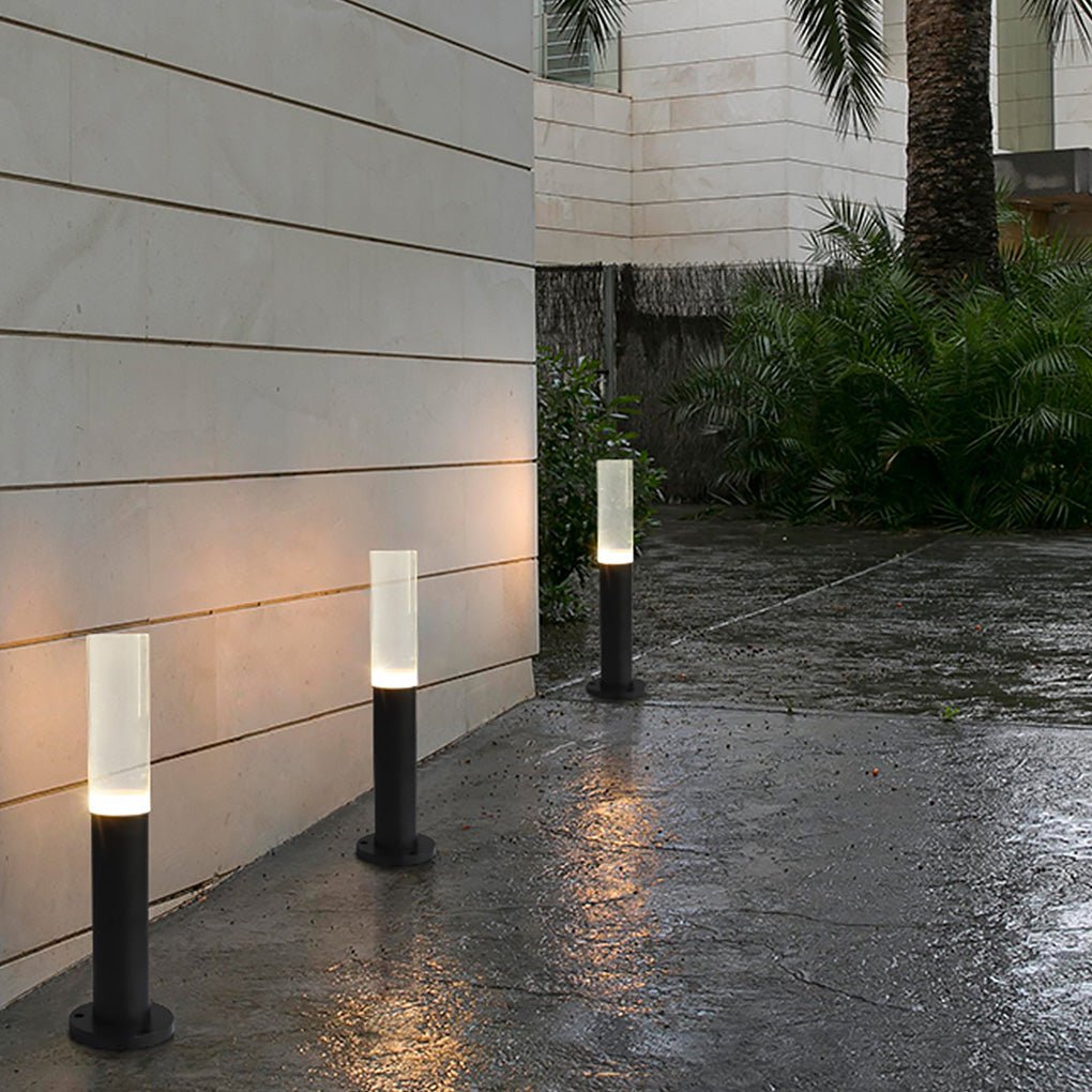 Modern Bollard Light with Acrylic Shade, IP65 Waterproof, 7W LED