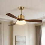 Aurelia Retro Wooden Ceiling Fan with Integrated LED Light and Remote
