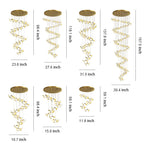 Luxury Ceramic Tulip Chandelier with Gold Stainless Steel Frame