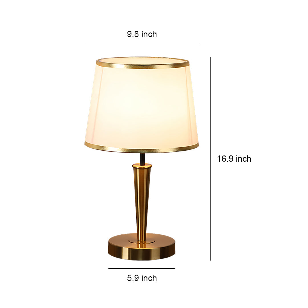 Nordic Brass Table Lamp with Fabric Shade for Modern Interiors