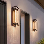 Linear Outdoor Wall Sconce in Black Stainless Steel